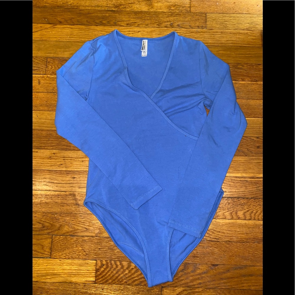 American apparel cotton cross v bodysuit